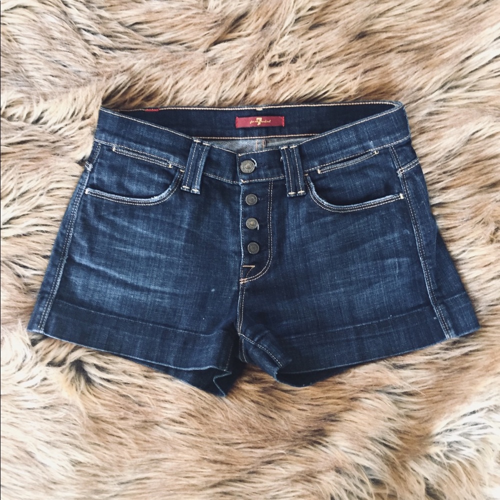 7 For All Mankind Jean Shorts Size 25